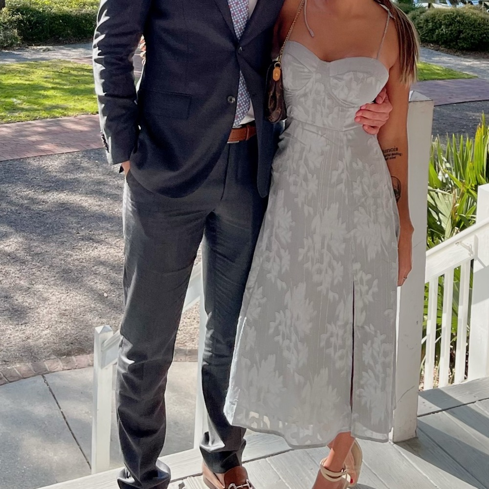 Light blue floral dress- WORN ONCE